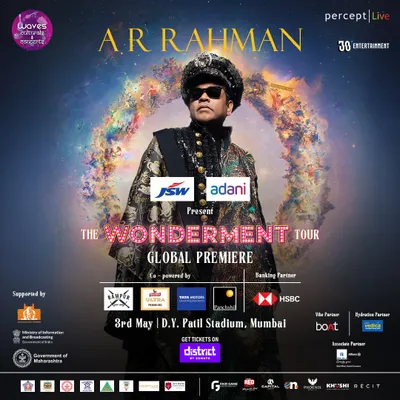 The Wonderment Tour was made possible by a symphony of incredible partners. This poster highlights the powerful brands that came together, from Presenting sponsors like JSW and Adani to partners across banking, automotive, and lifestyle categories.