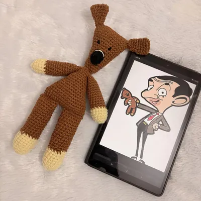 My version of Mr. Bean's iconic teddy bear, recreated from the classic TV show. This one is made with soft cotton yarn and is perfect for fans of all ages.