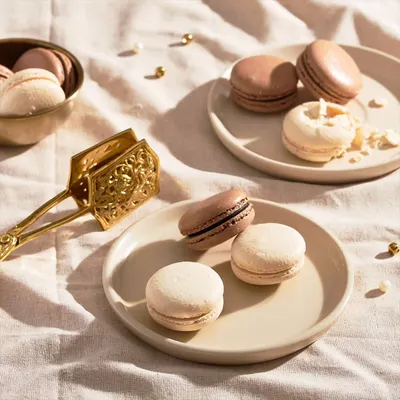 My macarons are perfect for any occasion, or no occasion at all. With their crisp shells and gooey centers, these vanilla and chocolate macarons are a delightful treat to share or enjoy by yourself.