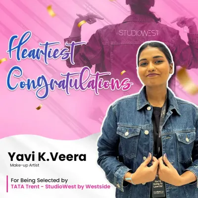 We are incredibly proud of Yavi K. Veera for turning her passion into a dream career with TATA Trent's StudioWest. Her success is proof that when talent meets the right training, opportunities follow.