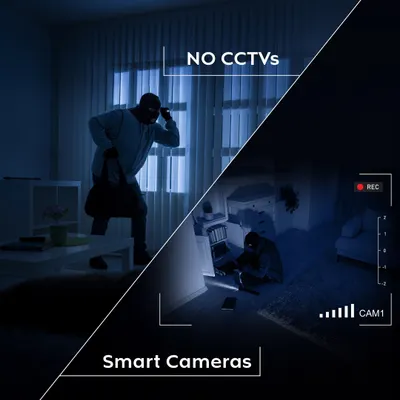 This graphic illustrates the fundamental difference I offer: proactive smart security over passive recording. My cameras analyze events in real-time, providing immediate alerts for unauthorized entry, complete with night vision and the ability to trigger alarms.