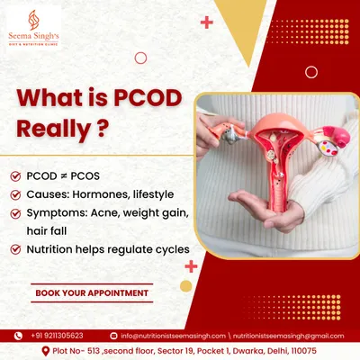 What is PCOD, really? This condition is caused by hormonal imbalances and lifestyle factors, leading to symptoms like acne and weight gain. The good news is that nutrition plays a key role in regulating cycles and managing PCOD naturally.