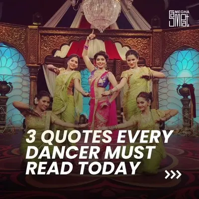 Here are three quotes that every dancer should read today. This image captures the beauty of traditional Indian dance, with graceful formations and vibrant costumes.