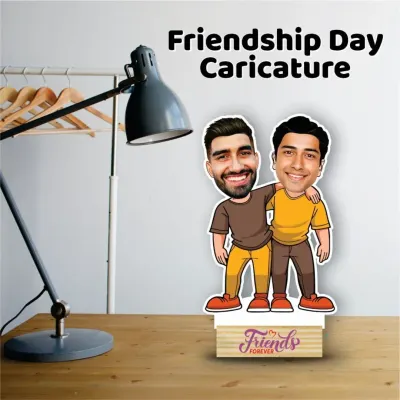 Celebrate your friendship with a fun personalized caricature. I'll put your faces on this "Friends Forever" standee, creating a hilarious and memorable gift.
