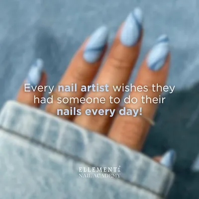 A relatable post for nail artists: "Every nail artist wishes they had someone to do their nails every day!" Are we right or are we right?