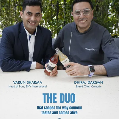 The duo that shapes the way Comorin tastes and comes alive: Varun Sharma, Head of Bars, and Dhiraj Dargan, Brand Chef.