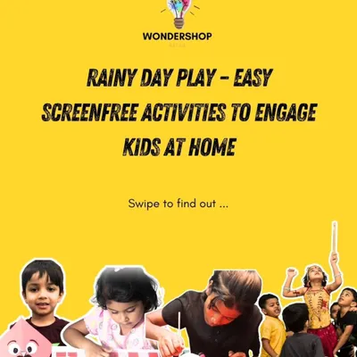 When the rain keeps you indoors, it's a perfect opportunity for some screen-free play. This post is the start of a list of easy and engaging activities to keep kids busy and creative at home.