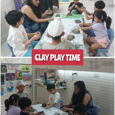 This is the heart of our clay play time. I guide the children as they roll, shape, and mold the clay, helping them build hand strength and express their creativity in a fun, tactile way.