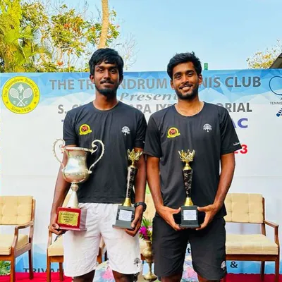 A fantastic result for our academy at the AITA 1 Lakh Men's tournament in Trivandrum. Our players Oges and Sivadeep secured both the winner and finalist trophies in singles.