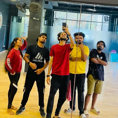 A classic mirror selfie with the RDI crew. Meet the team that makes the magic happen: Aishwarya, Ajay, Prince, and Akshay. We are always ready to bring the energy.