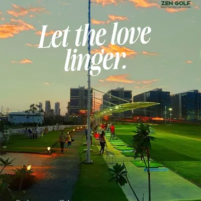 Let the love linger. Whether you're on the course, off the course, or somewhere in between, the evening ambiance at our range is truly special.
