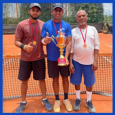 Celebrating a win for our adult players at the Adroit tennis academy tournament. We support and train players of all ages who have the drive to compete and succeed.