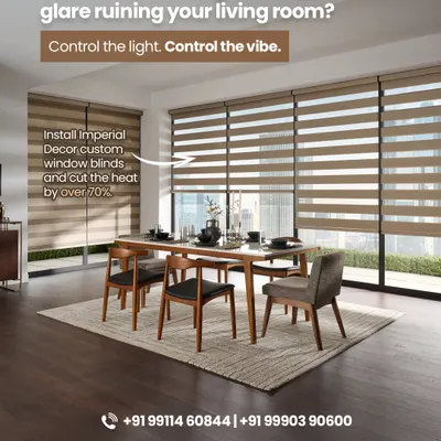 That blinding afternoon sun can ruin the comfort of your living room. I install custom window blinds that are designed to cut heat and glare by over 70 percent. This simple solution allows you to control the light and create a cooler, more comfortable vibe in your home.