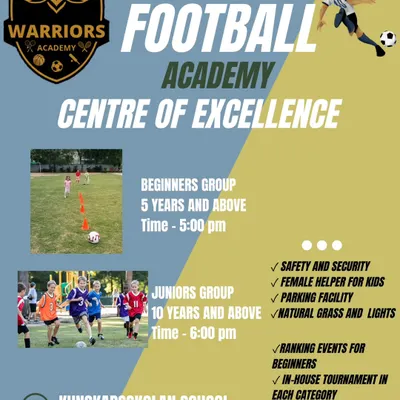 Here’s a quick look at our program structure. We have dedicated batches for beginners and juniors, with clear timings and a focus on safety, regular matches, and training on a top-quality natural grass pitch.