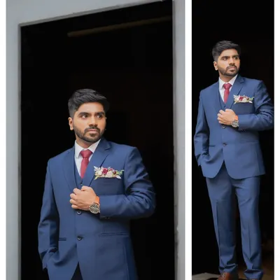 The definitive portrait of a modern groom. These shots highlight the sharp haircut, clean beard lines, and natural skin finish that define my grooming style.