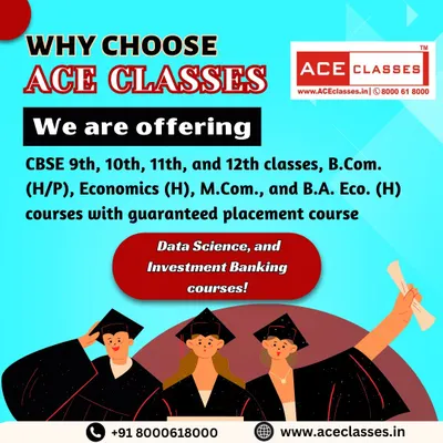 Wondering why you should choose us? We offer a wide range of courses from CBSE 9th-12th to university-level B.Com, M.Com, and B.A. Eco (H), including placement-focused courses in Data Science and Investment Banking.
