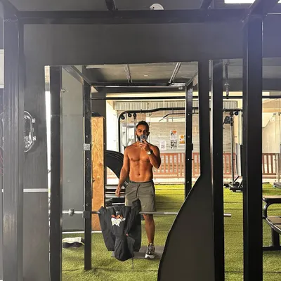 A moment of peace and reflection in the gym. Sometimes it's good to just take it all in and be grateful for the journey.