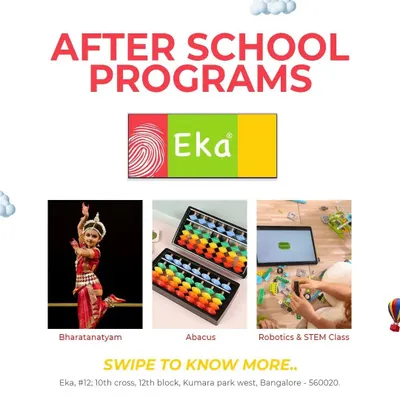 Explore our after-school programs. From the cultural depth of Bharatanatyam to the mental agility of Abacus and the future-focused skills of Robotics, we have something to enrich every child's learning journey.