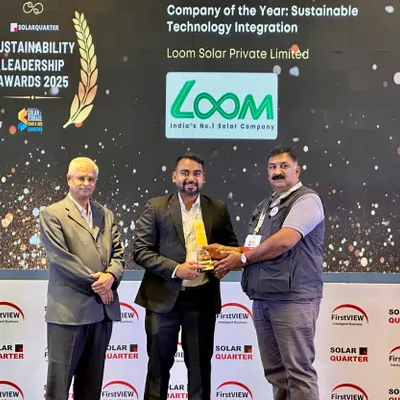 We are proud to be awarded "Company of the Year – Sustainable Technology Integration" at the Sustainability Leadership Awards 2025 in Karnataka. This award reflects our dedication to driving sustainable development through innovative solar solutions.