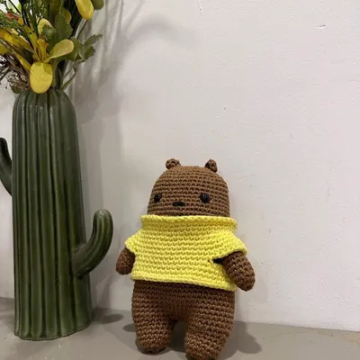 Another look at the Brown Bear plushie I made. The pattern was really easy to follow and the result is just so cute and accurate to the character.