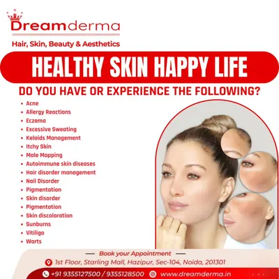 A healthy skin leads to a happy life. This list shows some of the common skin and hair conditions I treat at my clinic, including acne, pigmentation, eczema, hair disorders, and more. If you are experiencing any of these issues, I am here to help.