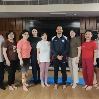 A group photo with our dedicated students from Mongolia and Hong Kong after a successful session. We cherish the diverse perspectives our international students bring to the practice.
