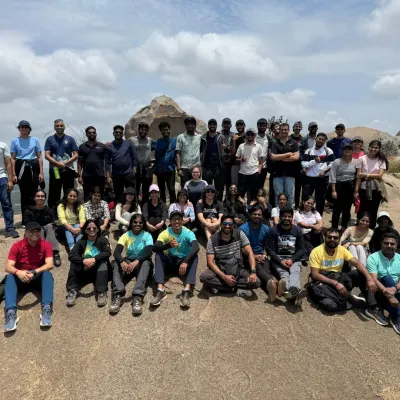 Taking team building to new heights. I organized a refreshing corporate escape to Uttari Betta for this large team, where they could connect outside the office and enjoy the rewards of nature.