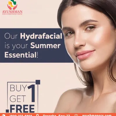 Our HydraFacial is a summer essential to combat the effects of heat and pollution. Take advantage of our "Buy 1 Get 1 Free" offer to keep your skin hydrated and glowing all season long.