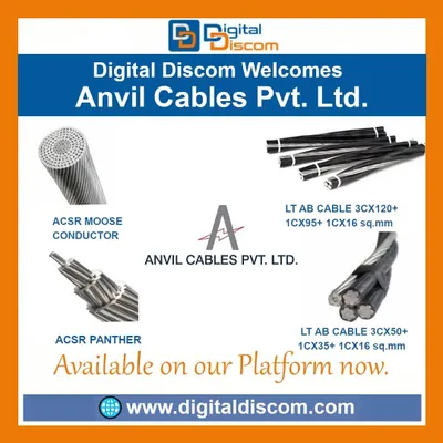 We provide access to fundamental grid components from trusted manufacturers like Anvil Cables. Their products available on our platform include ACSR Moose and Panther conductors, as well as LT AB (Aerial Bunched) cables for overhead power distribution networks.