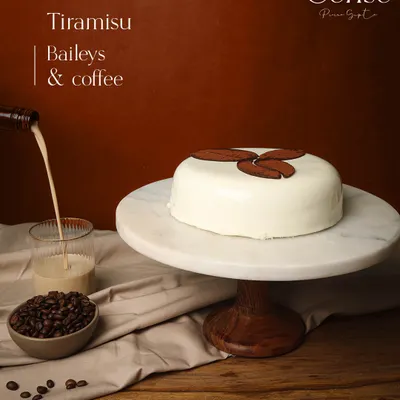 My Tiramisu entremet, infused with Baileys and coffee. It's an old favourite, dressed up anew for your table.