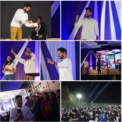 A collage from my performance at IIT Jammu. Whether it's a packed auditorium or an outdoor festival, the experience of paranormal illusion leaves a lasting impression. You can see the focus and surprise in these moments.