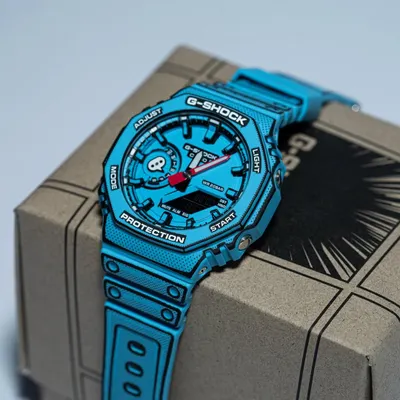 This isn't your everyday G-Shock. We sourced this limited edition piece that looks like it jumped straight out of a comic book, with bold black lines creating a 2D effect.
