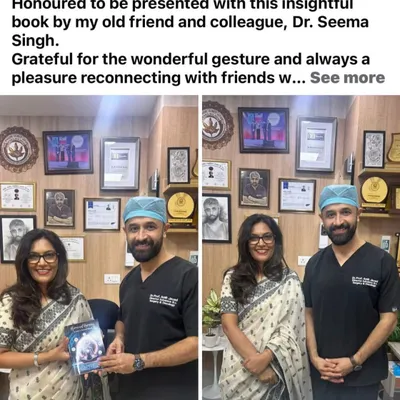 I had the privilege of presenting my book to my friend and renowned surgeon, Dr. Amit Javed. "Hormonal Harmony" delves into the hormonal journey for everyone, and I hope it helps many people manage their symptoms better.