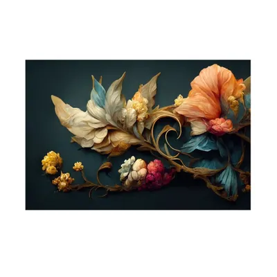 A sample of our 3D floral design, showcasing the intricate details and vibrant colors that make our custom wallpapers stand out.