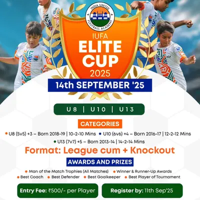 The IUFA Elite Cup 2025 is your team's chance to compete. This tournament is structured for U8, U10, and U13 categories with a league-plus-knockout format, ensuring plenty of action and opportunities to prove your skills.