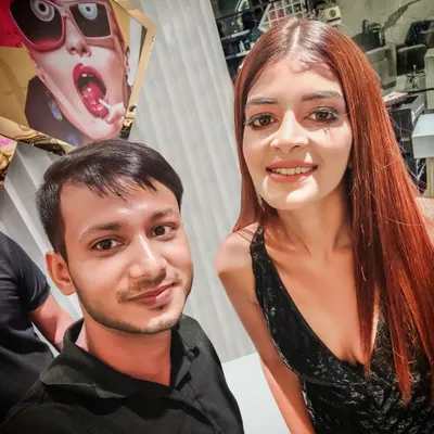 A happy moment with actress Madhumita Sarkar in the salon. Building a good connection with my clients is an important part of my work.