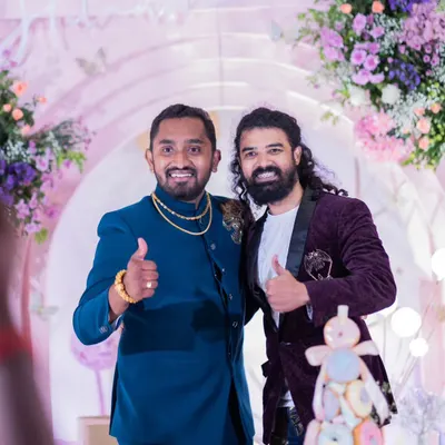 Posing with a happy client at a family celebration. It's always a pleasure to be part of such joyous occasions and contribute to the festive atmosphere.