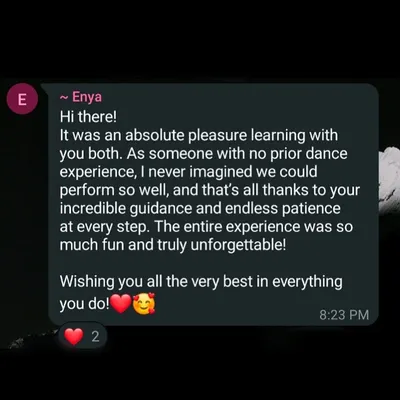 "As someone with no prior dance experience, I never imagined we could perform so well." This review from a client who went from being unsure to setting the stage on fire is why we love what we do.