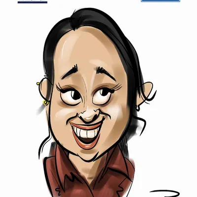 A digital caricature portrait from a corporate event with Tata Mutual Fund. My art is a great way to make employees and guests feel special and appreciated.