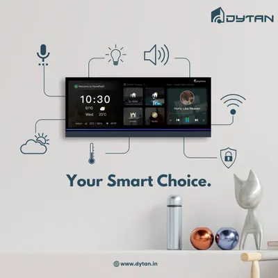 The HomePad is your smart choice for total home management. This diagram shows how it integrates voice, lighting, audio, climate, and security into one seamless interface.