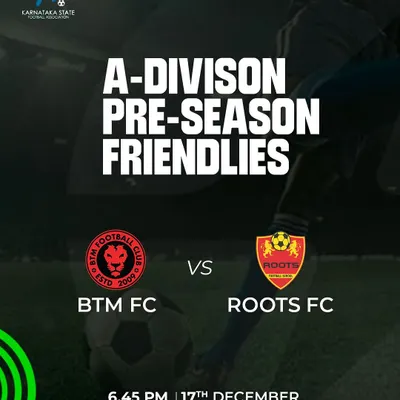 Gearing up for the season. This poster announced our A-Division pre-season friendly against Roots FC. These matches are crucial for testing our squad and preparing for the official league fixtures.