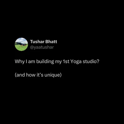 Why did I build my first yoga studio? Because I was lost in dogma and needed to find my own truth. Yoga Dhara is a studio for warriors, a space for transformation, built not on beliefs but on direct experience.