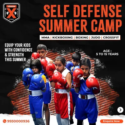 Our Self-Defense Summer Camp is designed to equip kids from 5 to 15 with strength and confidence. Here, our young students get ready to learn practical boxing and MMA skills.