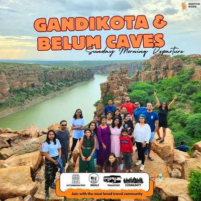 An invitation to explore the stunning gorge of Gandikota and the ancient Belum Caves with our travel community.