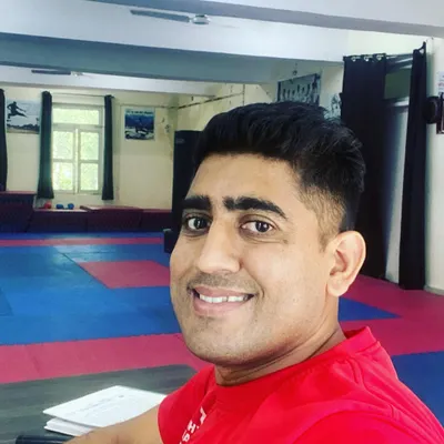 "Hasde hi rahni aa." Always keep smiling. A quick photo from my dojo, the space where we put in the hard work every day.