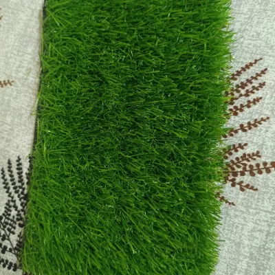 This is my 50mm turf with a 3-tone color blend and double backing. It's a thick, premium option that feels very soft and looks like a well-maintained natural lawn.