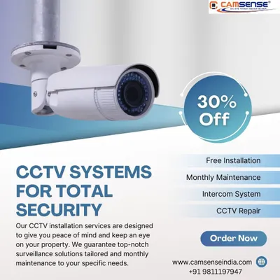 I offer complete CCTV systems designed for total security and your peace of mind. This includes professional installation, monthly maintenance checks, and repair services. As you can see, I often run special offers, like this 30% discount, to make securing your property more affordable.