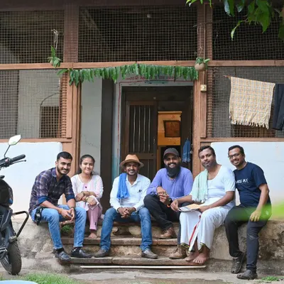 A behind the scenes photo with the cast and crew of a short film. Working together with a passionate team to tell a story is one of the best parts of being an actor. Every project is a new family.