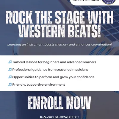 Our Western music programs are designed to get you stage-ready. We offer tailored lessons for beginners and advanced learners with professional guidance from seasoned musicians.