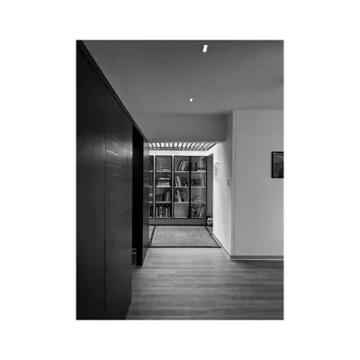 A quiet corner of our studio, where books and models provide constant inspiration. The space is designed to be calm and focused, reflecting our design ethos.